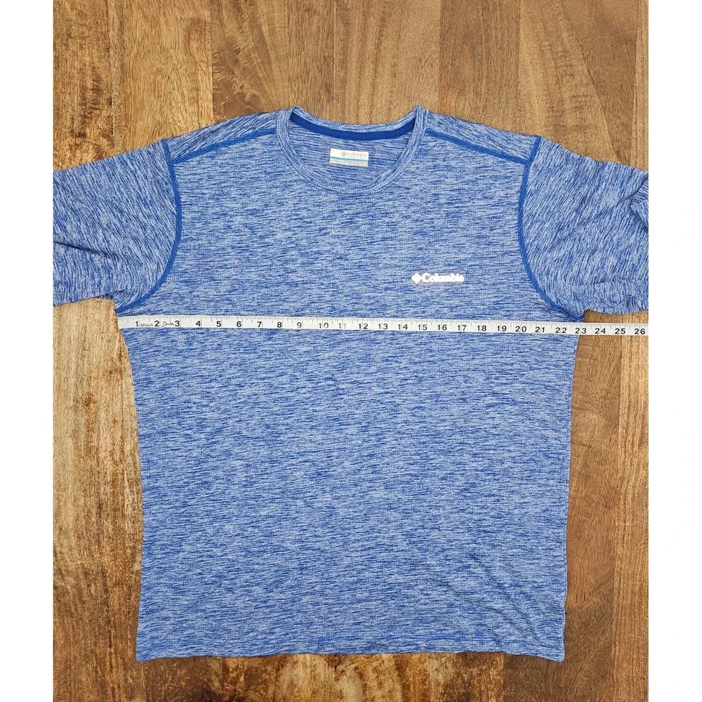 Columbia Omni-Wick T-Shirt Men's L Blue Activewear Long Sleeve Outdoor